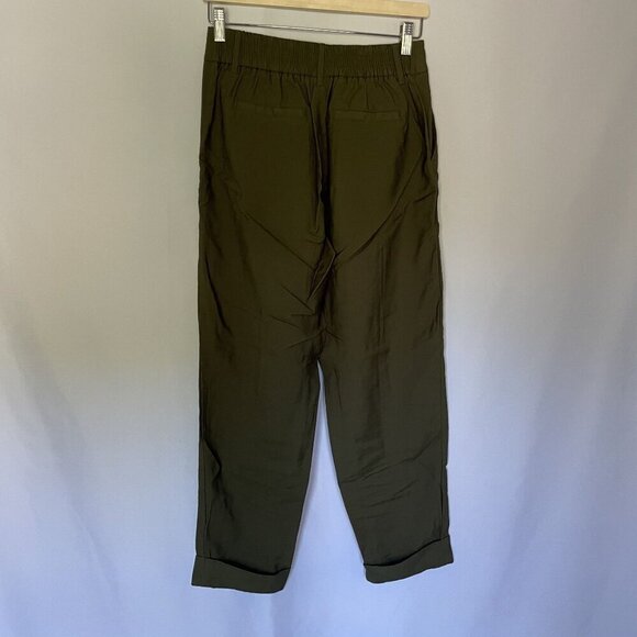 A New Day Womens Olive Green High-Waisted Pants Size 6 casual comfortable pocket - Picture 7 of 8
